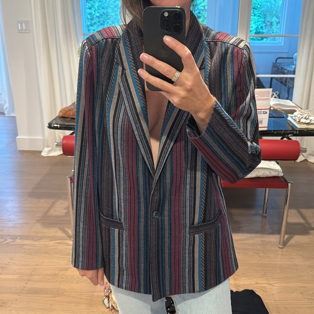 Vintage Striped Women's Blazer